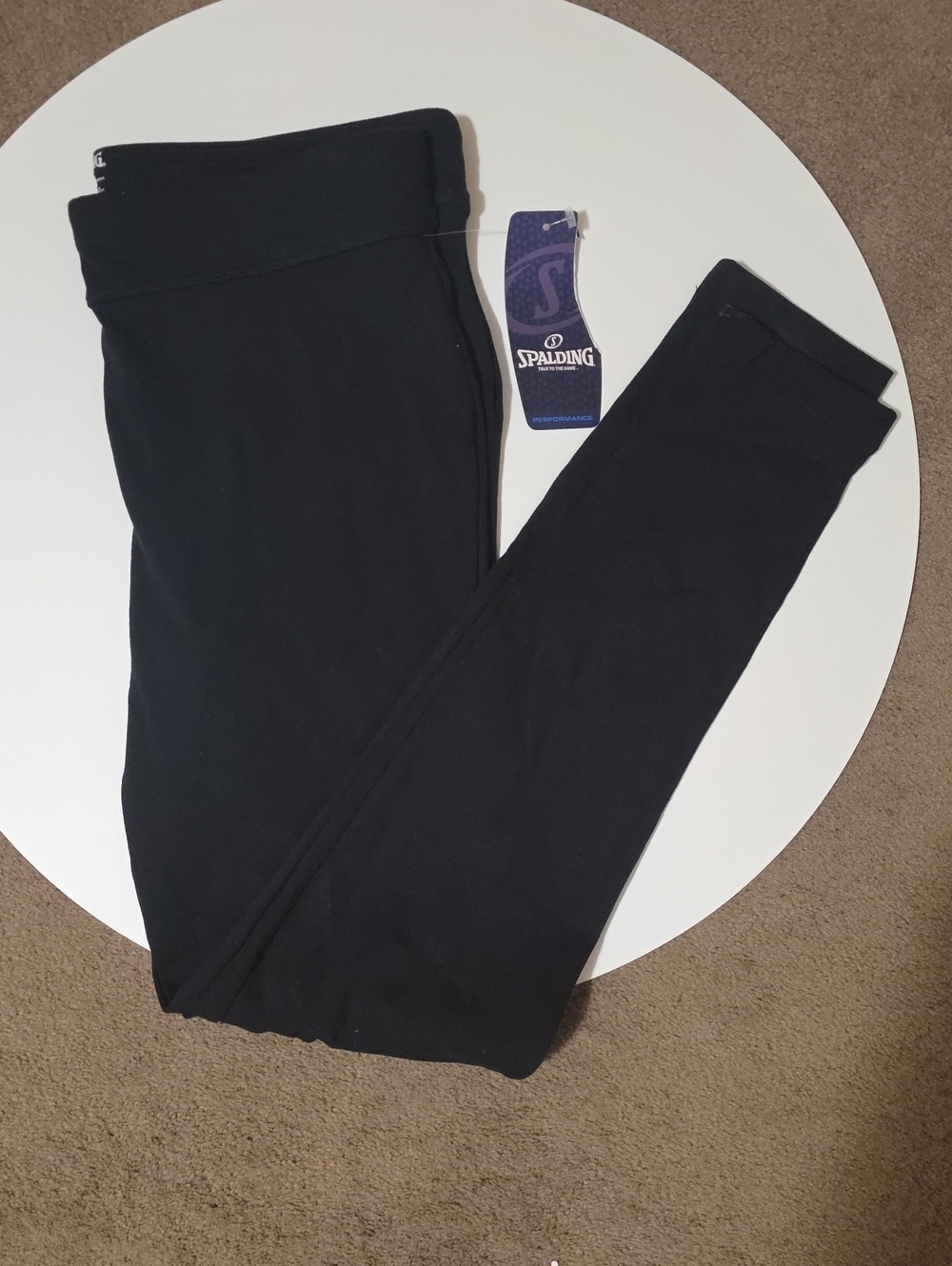 Spalding Women's Black High-Rise Athletic Leggings